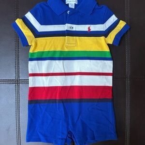 Ralph Lauren Kids Polo - Blue, Yellow, Red Stripes